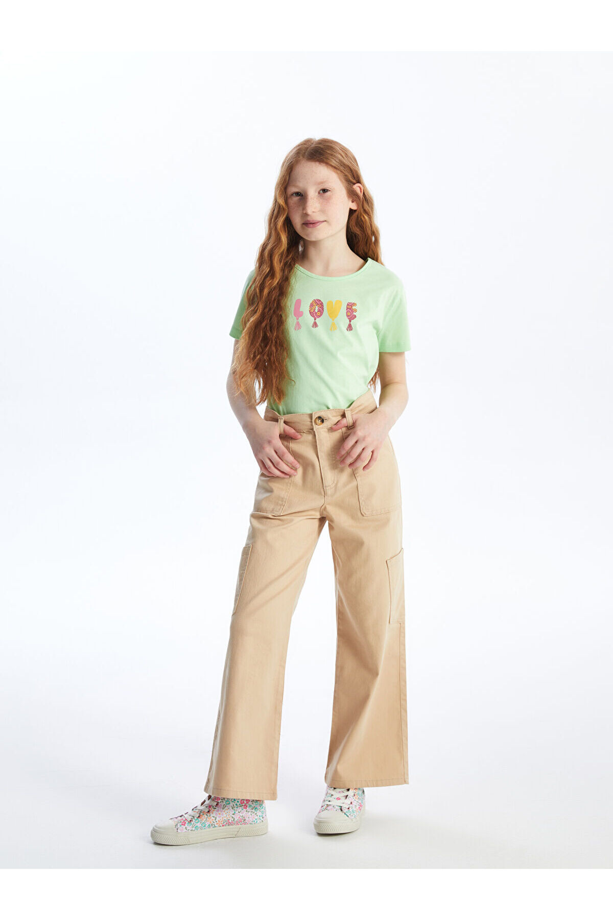 LC Waikiki-Lcwk Girls' Adjustable Waist Elastic Pants 2
