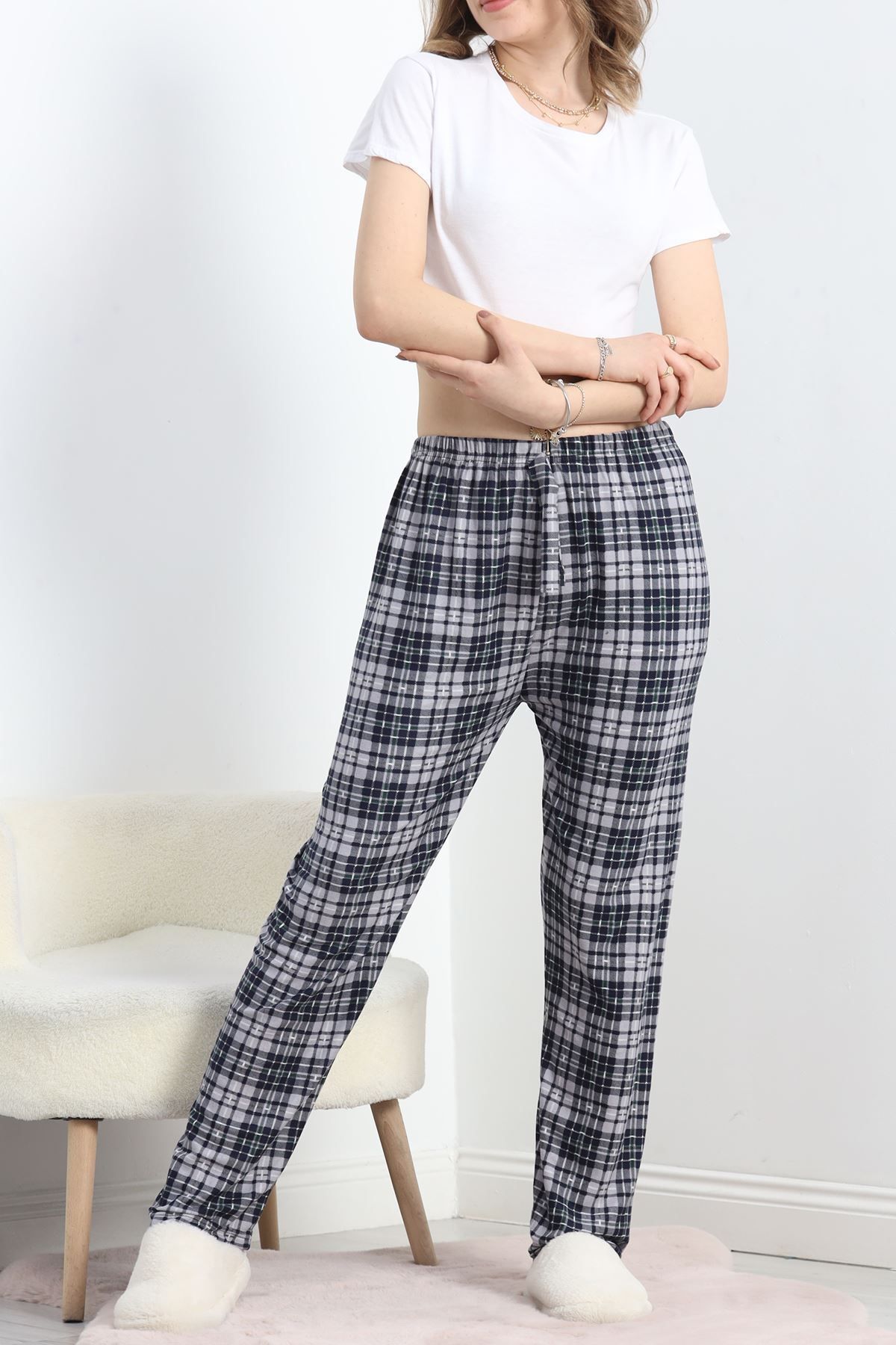 BELENDİR Süet Pijama Altı Füme - 30208.1048.