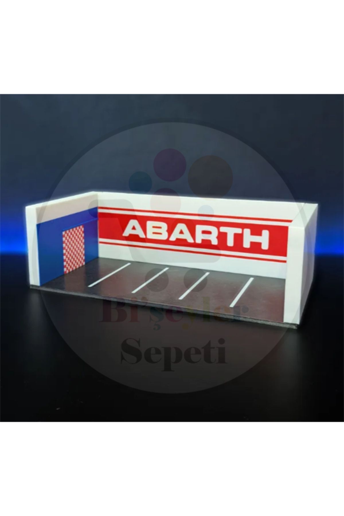 Bi'şeyler Sepeti ABARTH 1:64 Diorama Garaj Parking Diecast - ARAÇ DAHİL DEĞİLDİR.