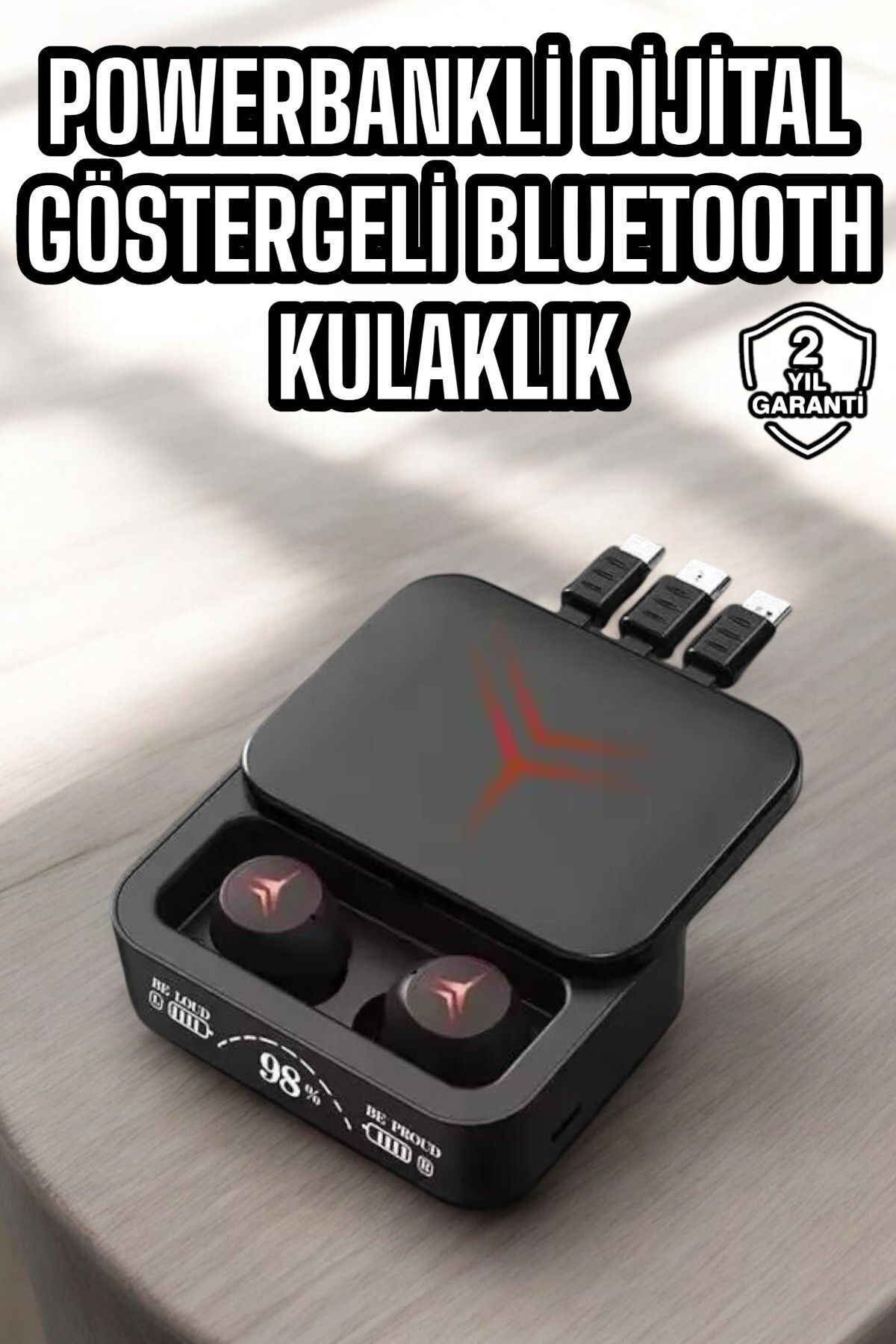 BellaThec Powerbank Destekli Kablosuz Kulaklık - Gürültü Engelleme, Derin Bas, Uzun Pil Ömrü