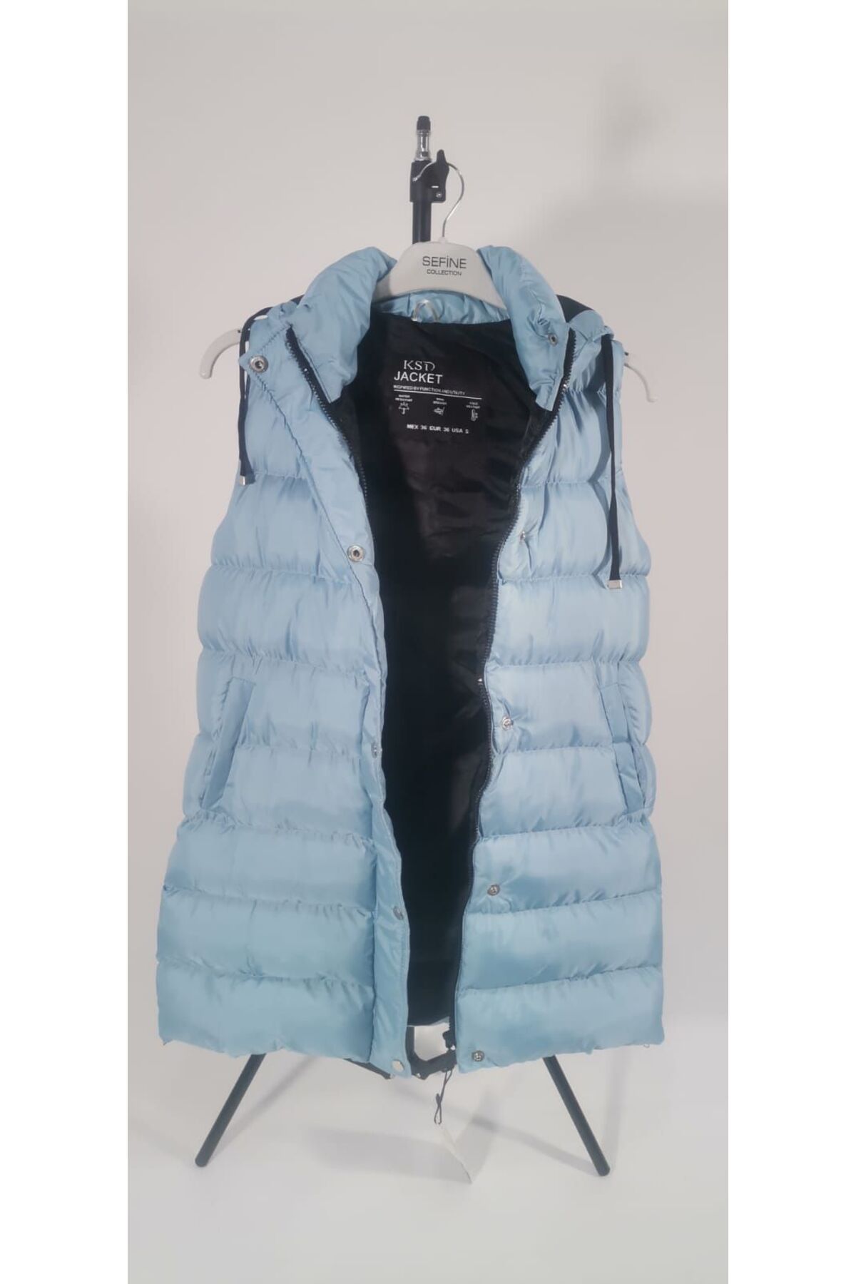 KASİDE-Women's Hooded Puffer Vest 2