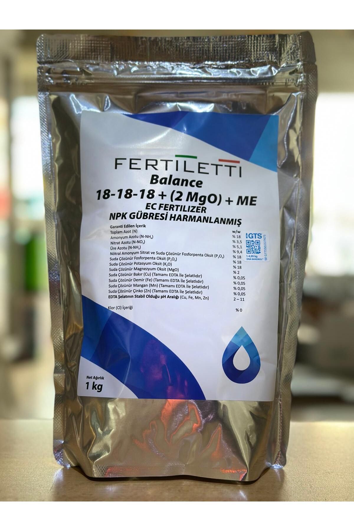 FERTILETTI Balance 18.18.18 Dengeli̇ Yaprak Gübresi̇ 1kg