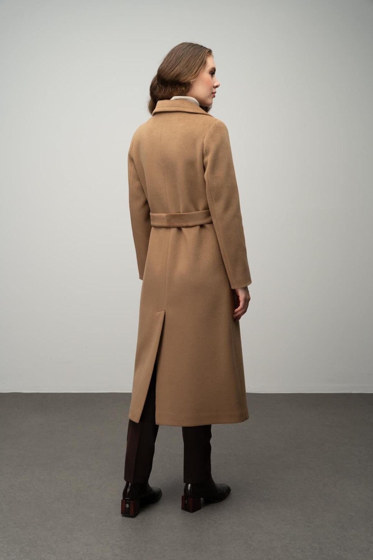 Olcay  Çıt Çıt Kapamalı Belden Bağlamalı Exclusive Kaban K. KAMEL 3057 - Görsel 7