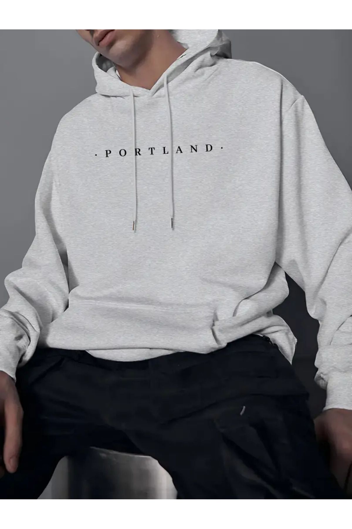 Pink Sky-Portland Printed Hooded Sweatshirt 1