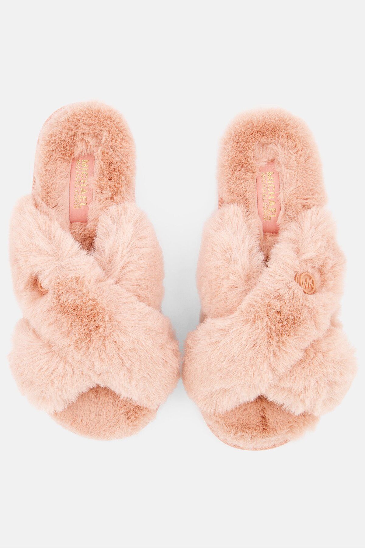 Michael Kors-Women Medium Faux Fur Lala Slip On Slippers, Sunset Rose 4