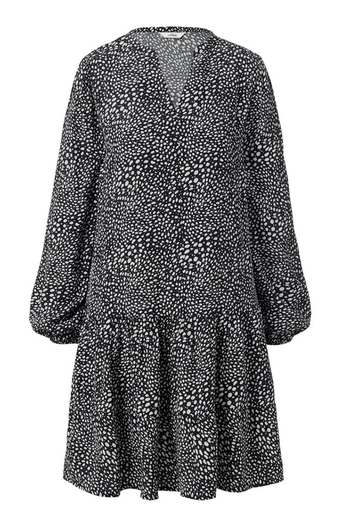 Tchibo-Women All Over Print Midi Dress, Black 3