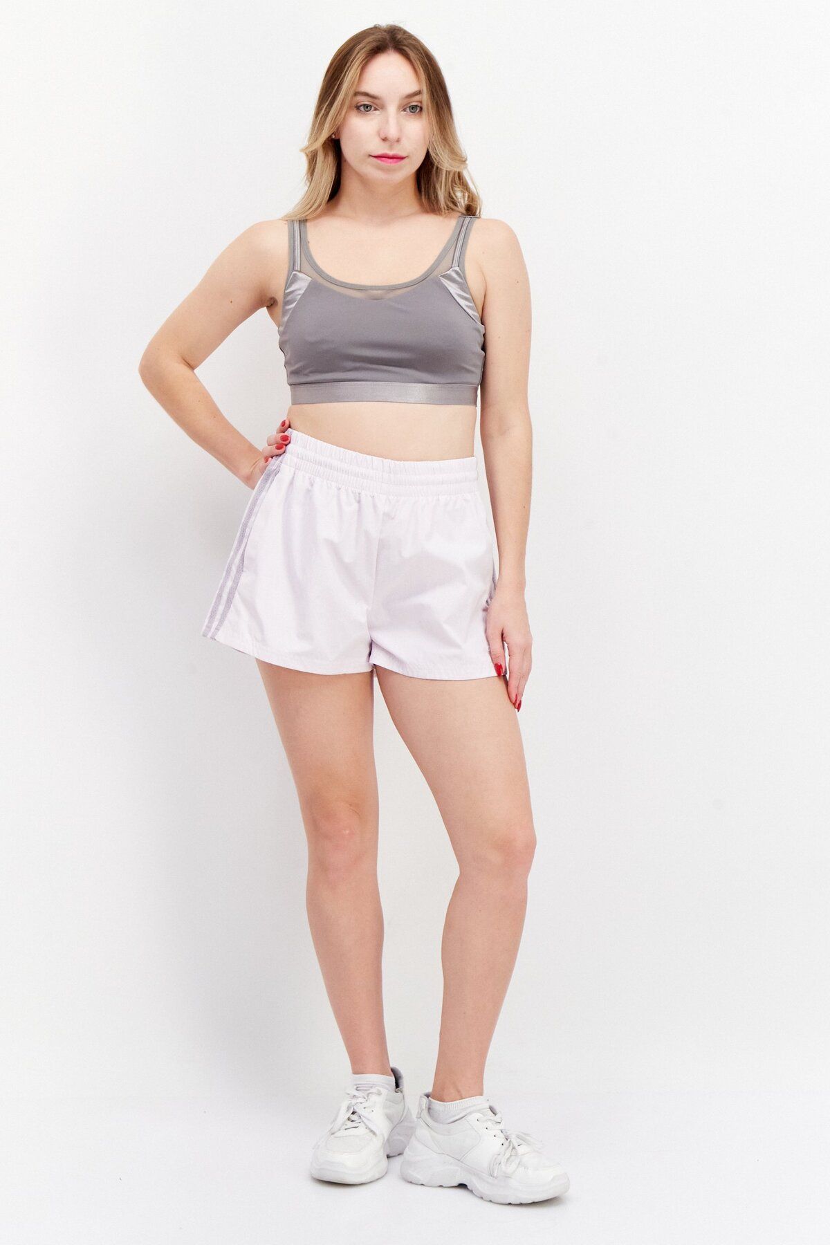 adidas-Women Sportswear Fit Training Shorts, Pink 4