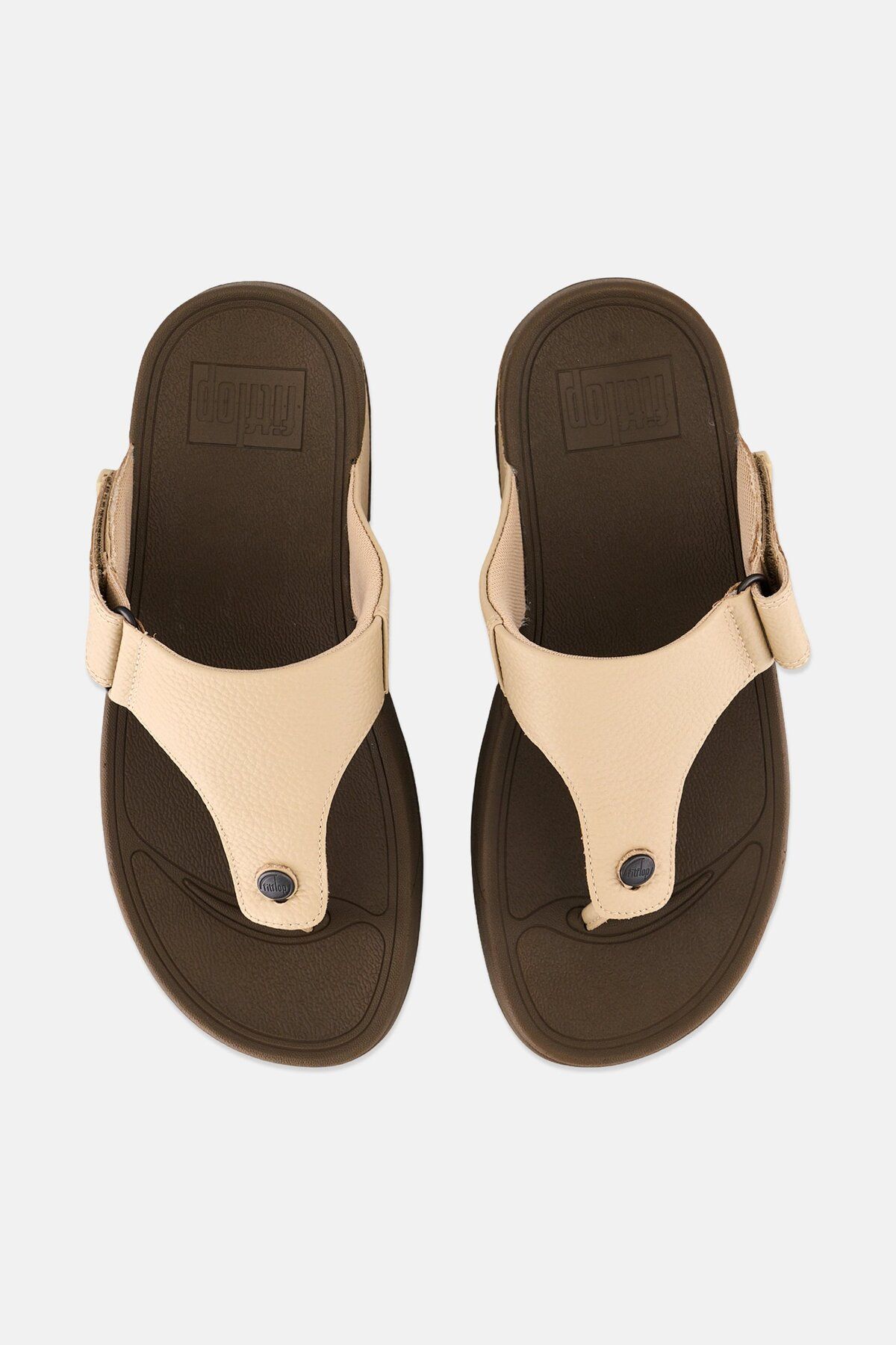 Fitflop-Men Trakk II Velceo Closure Thong Slippers, Latte Beige 3