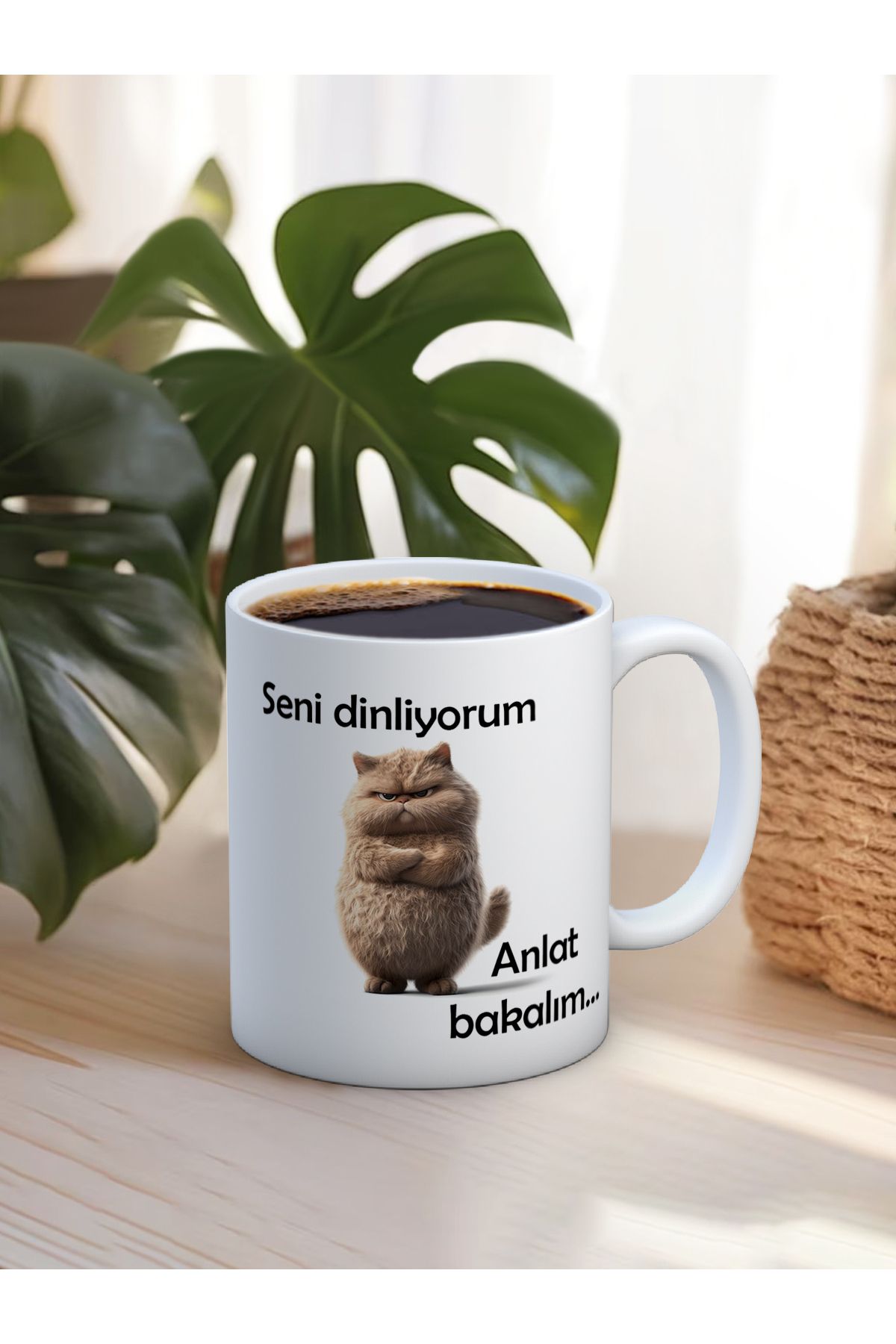 Truego Baskılı Kupa Bardak Seramik Mug - Anlat bakalım..