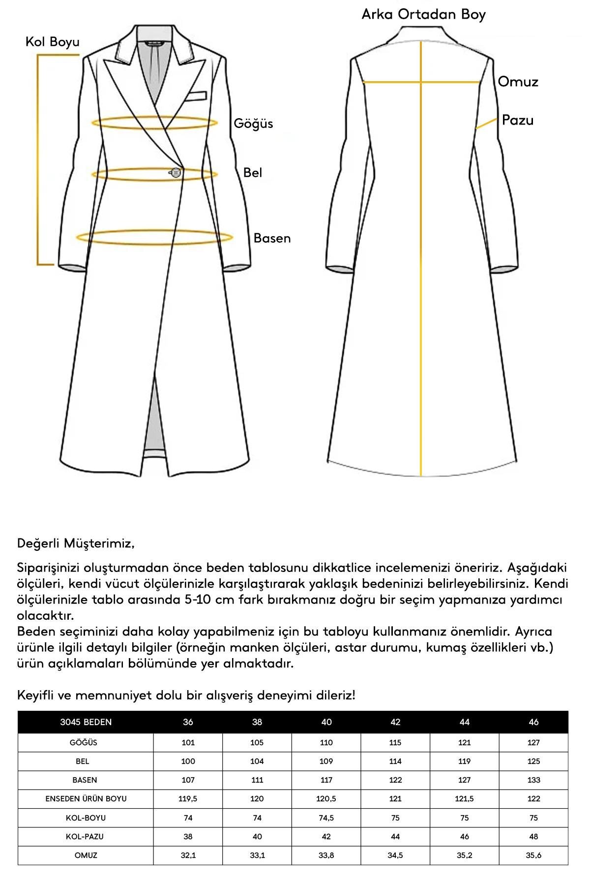 Olcay  Apolet ve Pelerin Detaylı Reglan Kol Kruvaze Kaban A.GRİ 3045 - Görsel 9