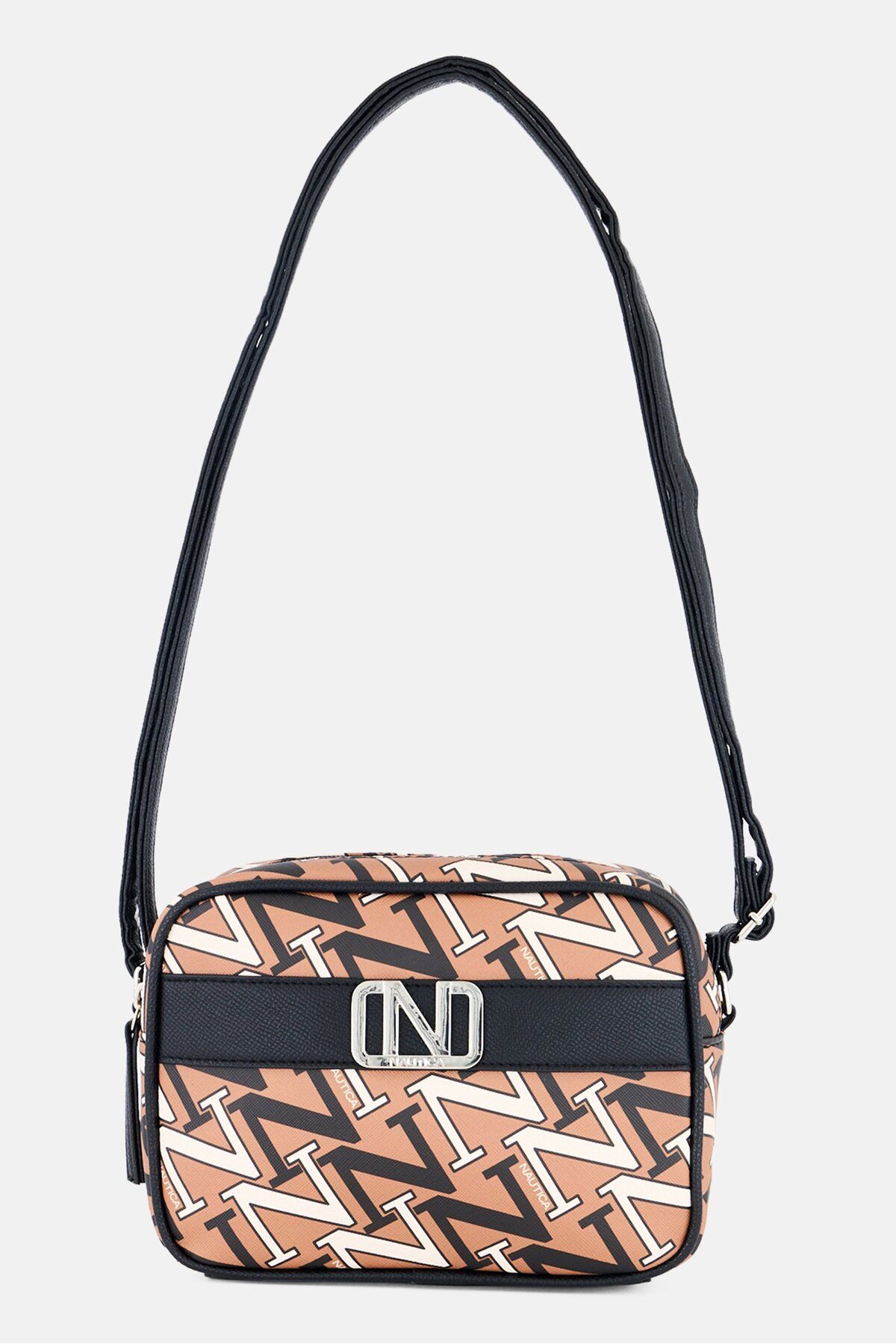 Nautica-Women Brand Logo Cross Body Bag 16 H x 21 L x 6 W cm, Brown 1