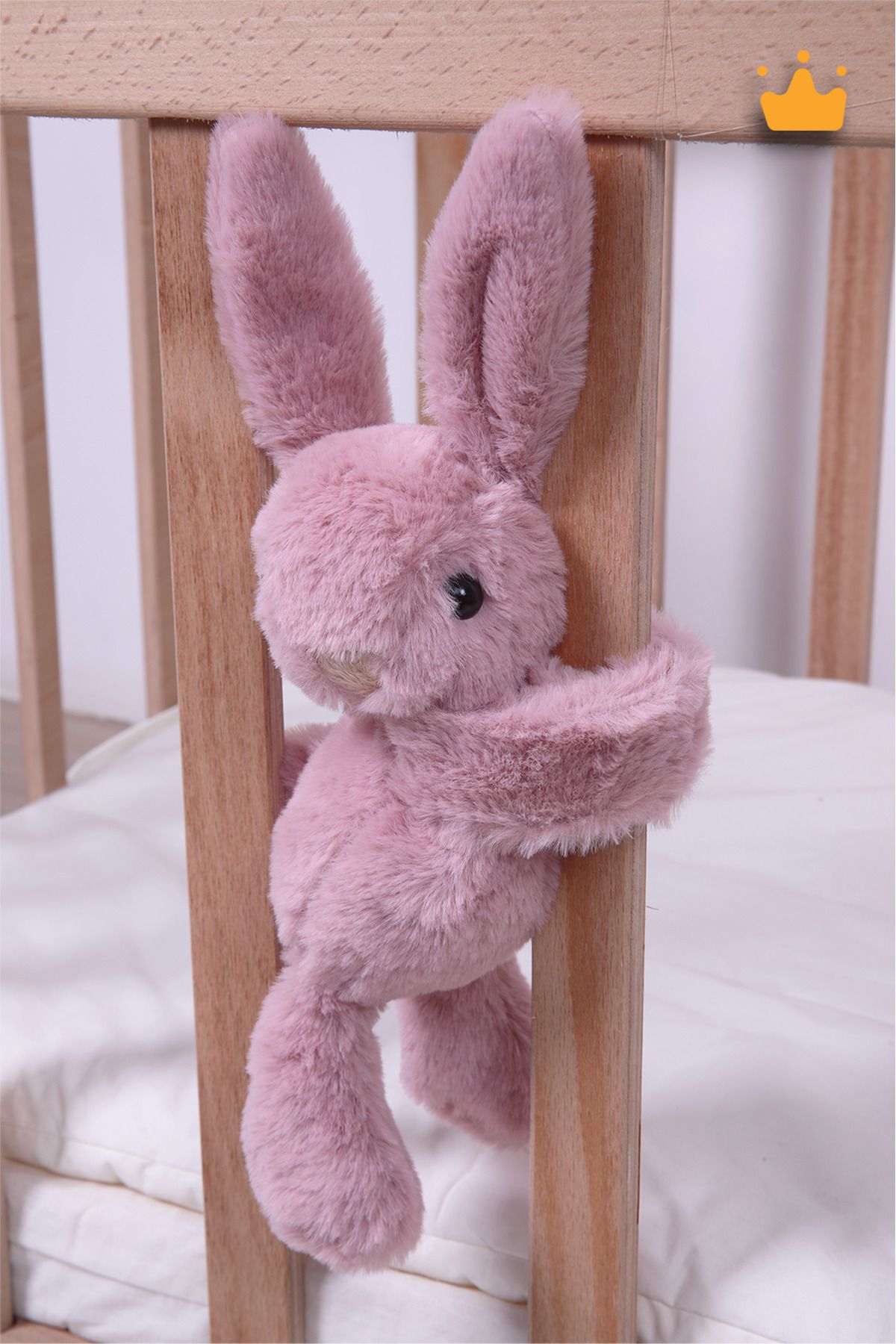 Babyhola-35cm Ultra Soft Plush Play and Sleep Companion - Hugging Rabbit Pink 6021 2