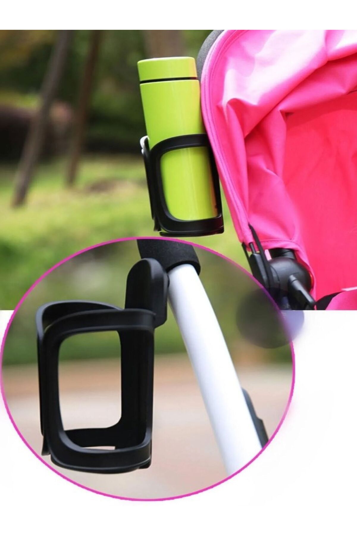 Özasya AVM Bebek Arabası Bisiklet Uyumlu Ayarlanabilir Şişe Biberon Ve Suluk Tutucu fotoğrafı 5 (önizleme)