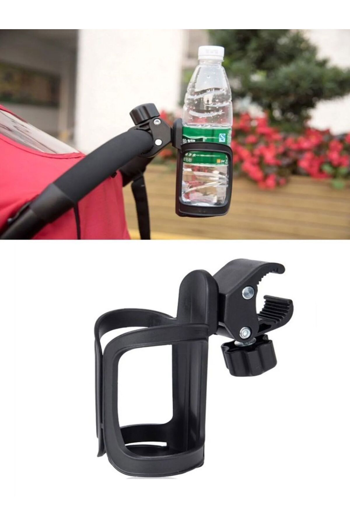 Özasya AVM Bebek Arabası Bisiklet Uyumlu Ayarlanabilir Şişe Biberon Ve Suluk Tutucu fotoğrafı 2 (önizleme)