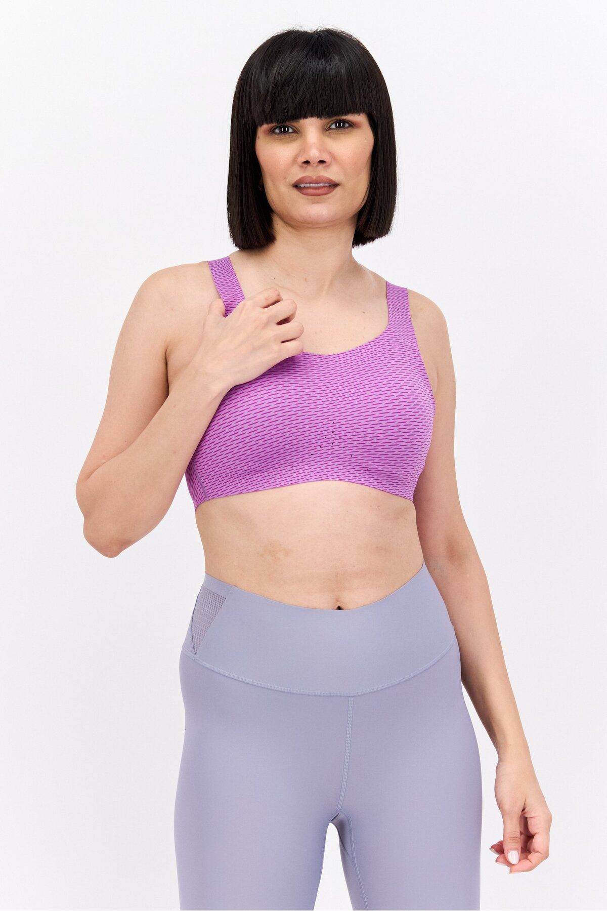 Brooks-Women Sportswear Fit Lightly Padded Running Sports Bra, Purple 1