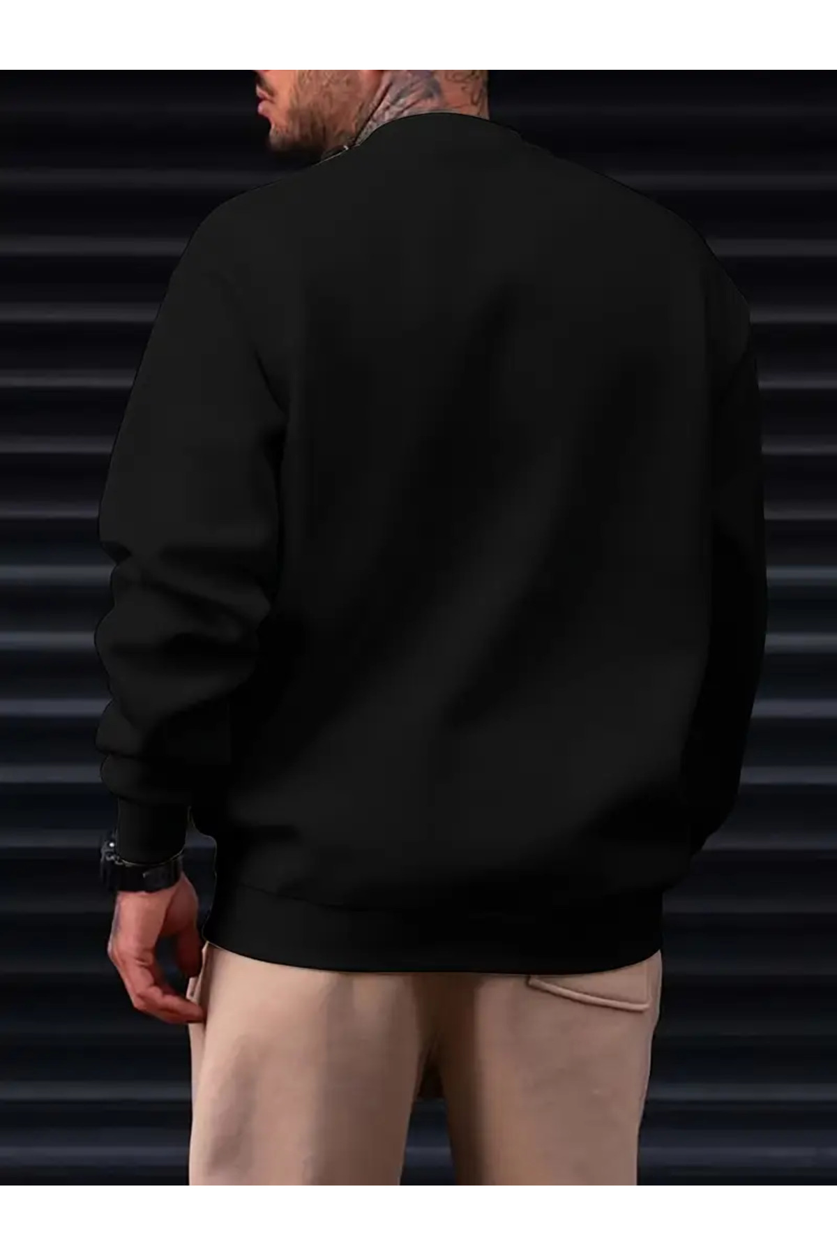 Pink Sky Milano Baskılı Bisiklet Yaka Sweatshirt görsel 2