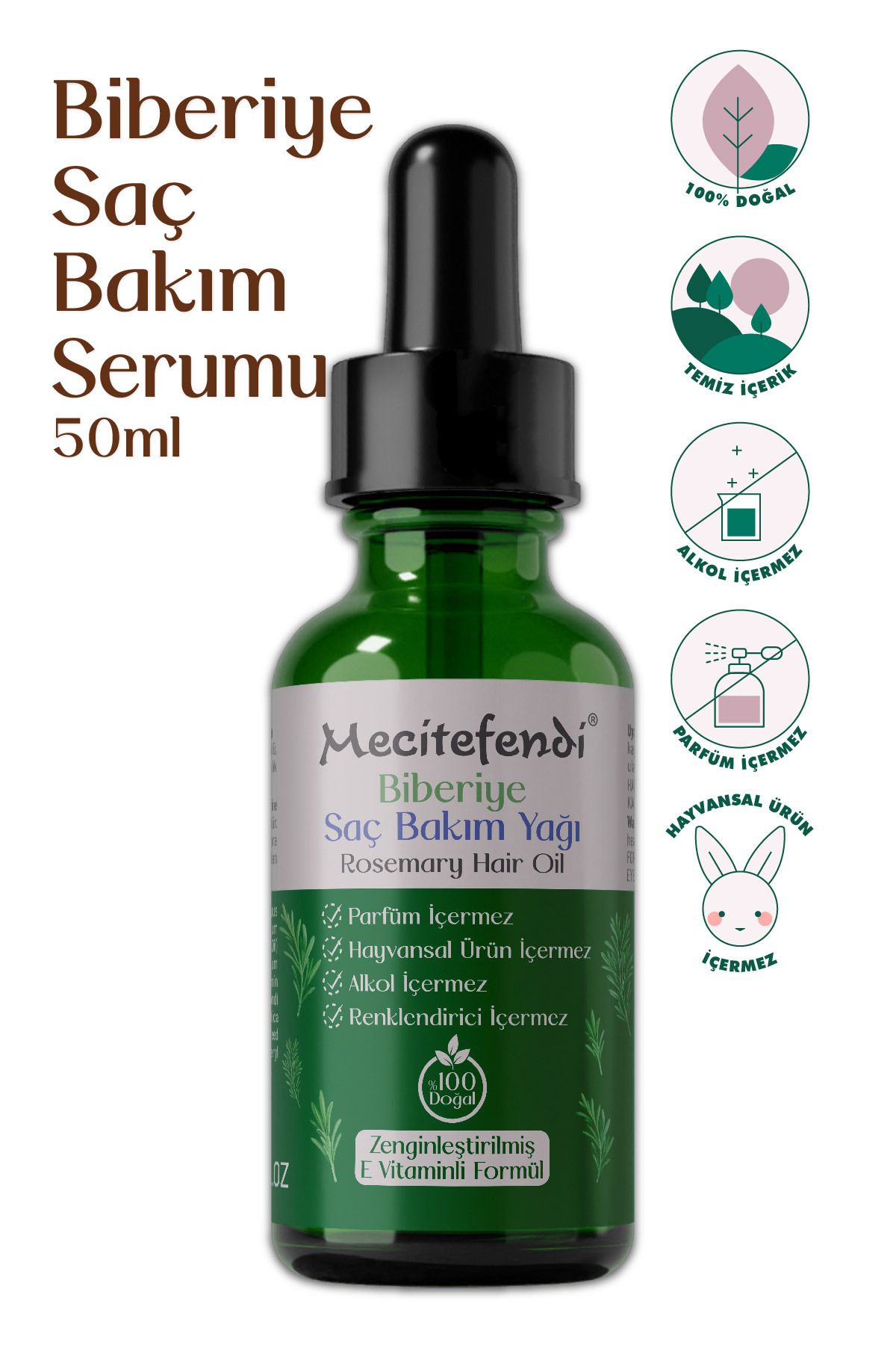 Mecitefendi Biberiye Saç Bakım Serumu ( E-Vitaminli) 50 ml