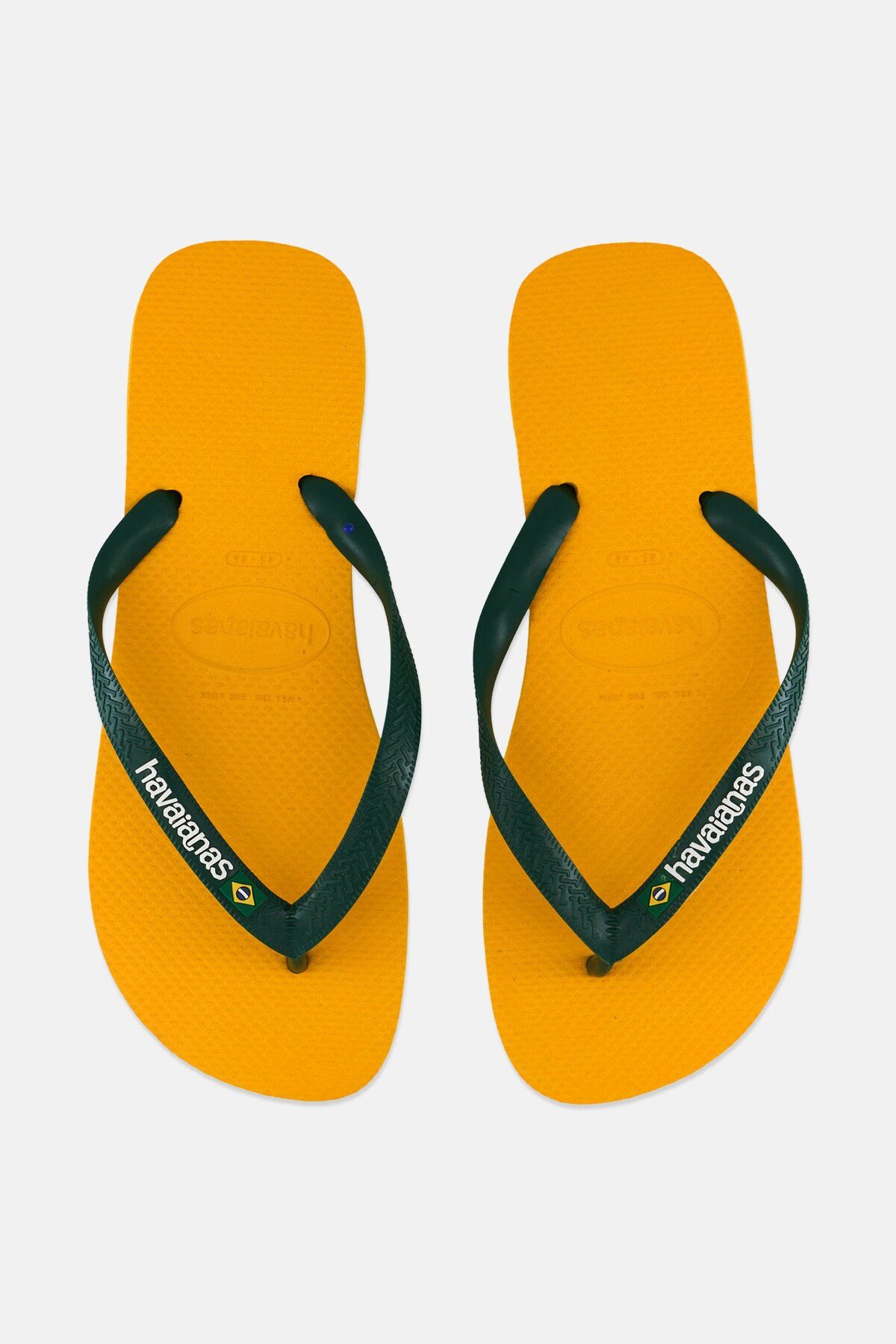 Havaianas-Men Slip On Brazil Logo Slippers, Pop Yellow 3