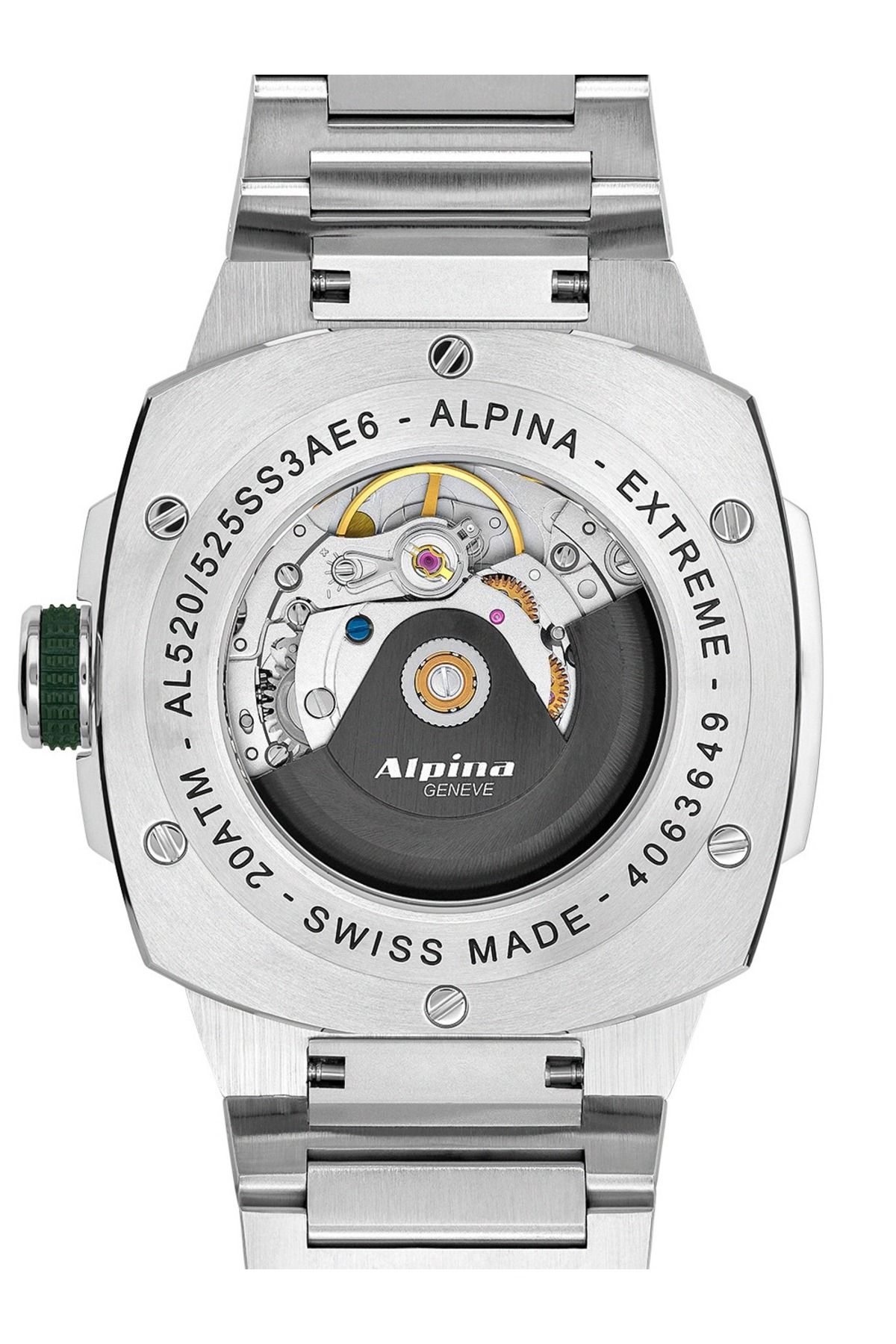 Alpina-Ανδρικό ρολόι Alpina AL-525GR3AE6B, Αυτόματο, 41mm, 20ATM 2