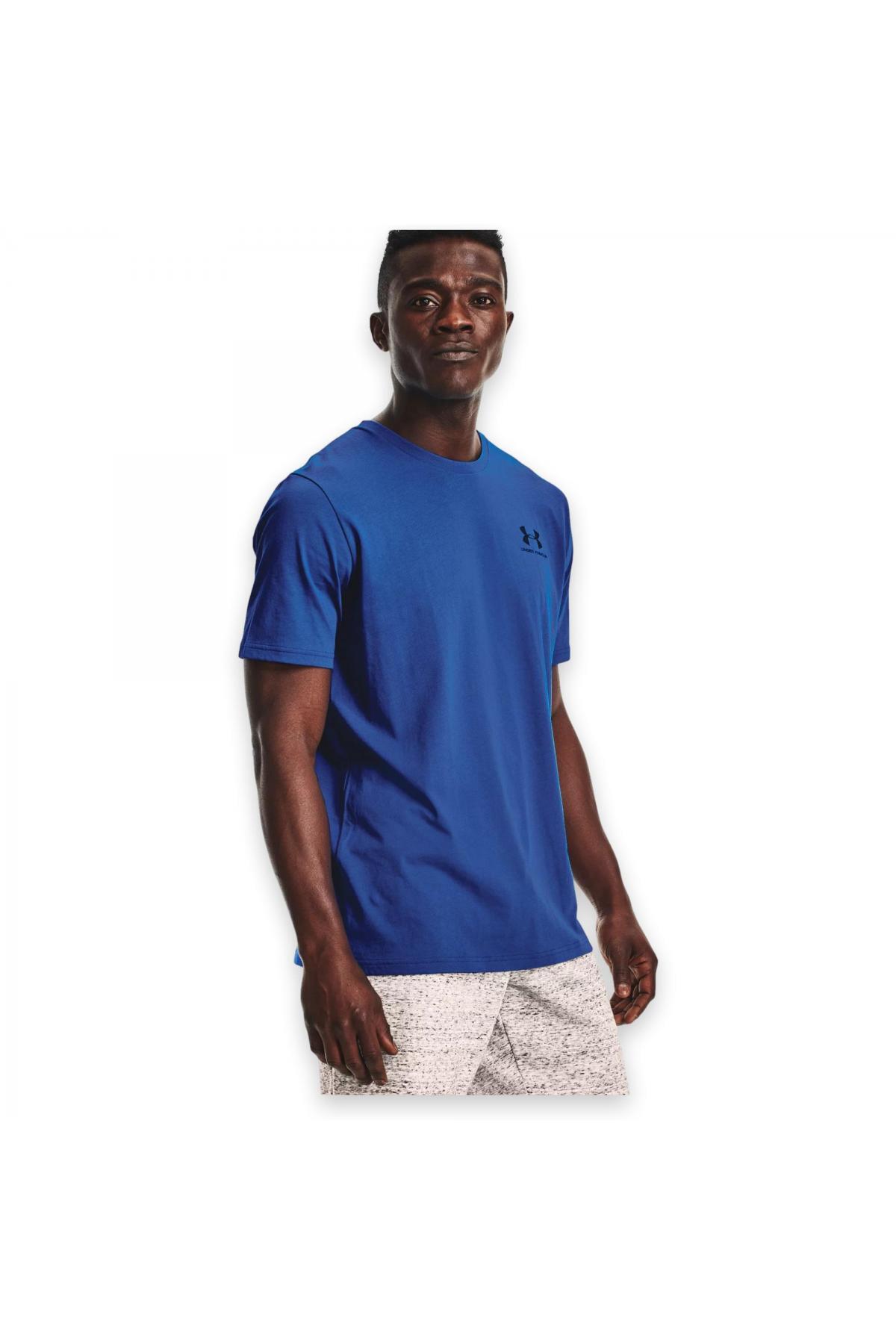 آندر آرمور تی شرت مردانه اسپرت مدل چپ سینه آبی کد ۱۳۲۶۷۹۹