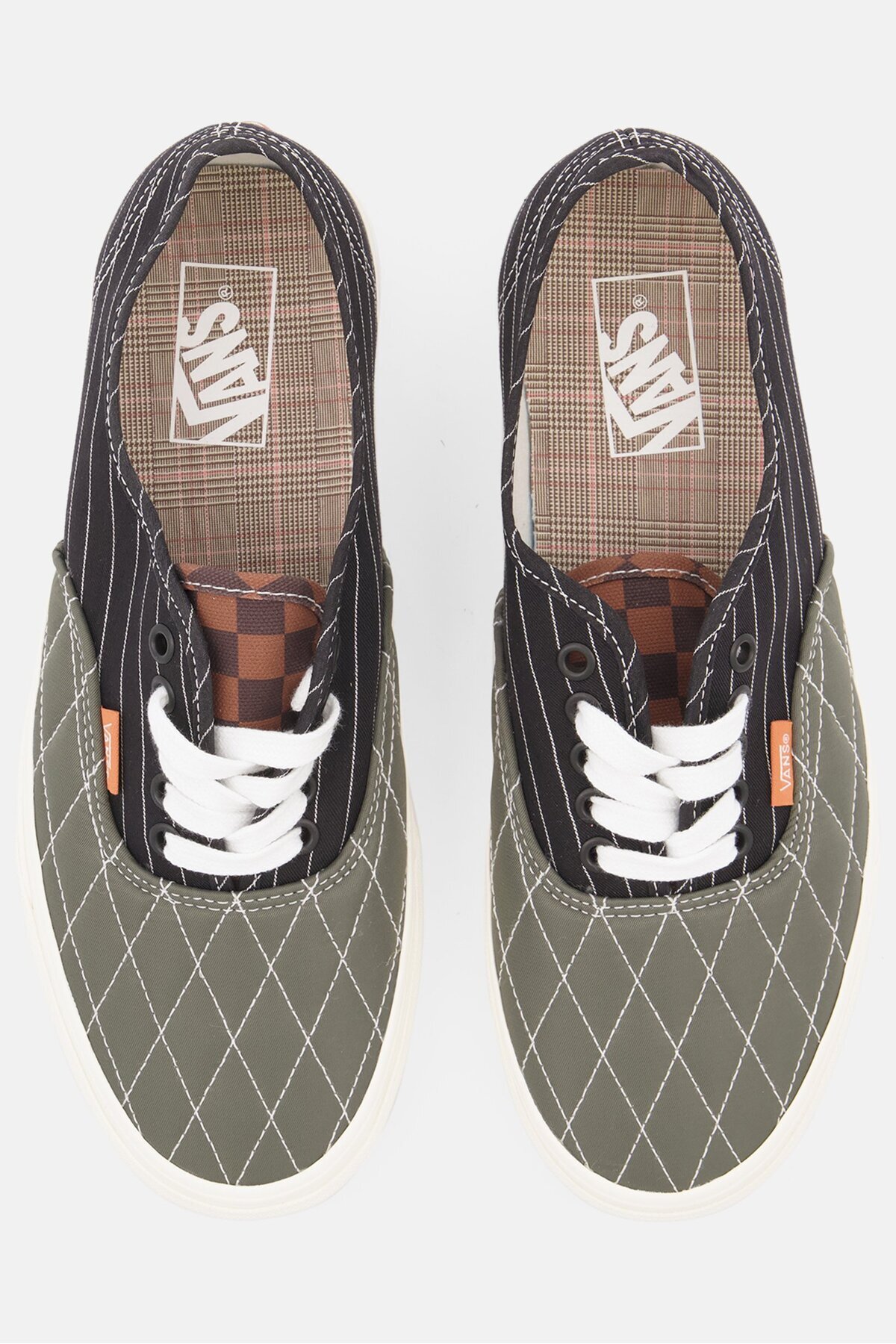 Vans-Women Lace Up Authentic Close Toe Sports Shoes, Olive 3