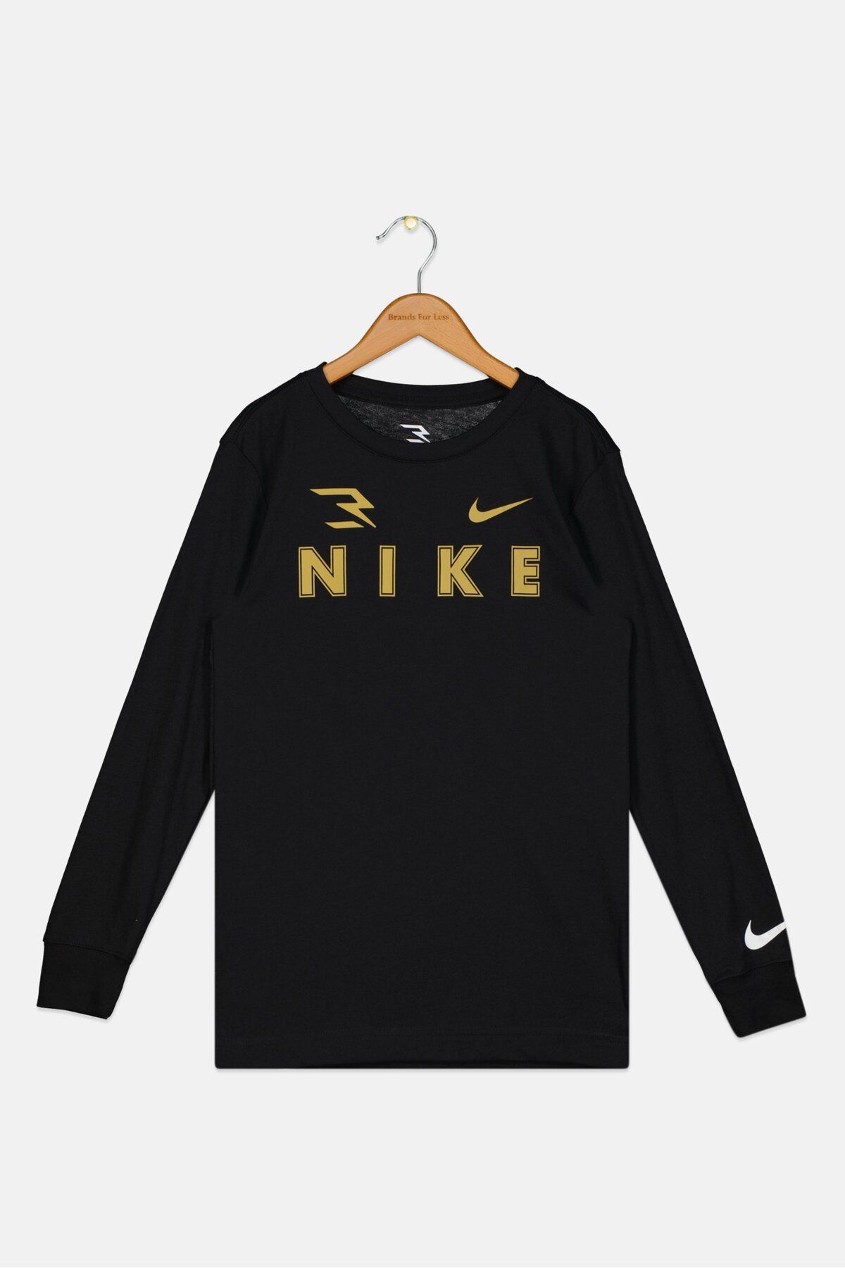 Nike 3Brand by Russell Wilson-Kids Boy Sportswear Fit Long Sleeves T-Shirt, Black 1