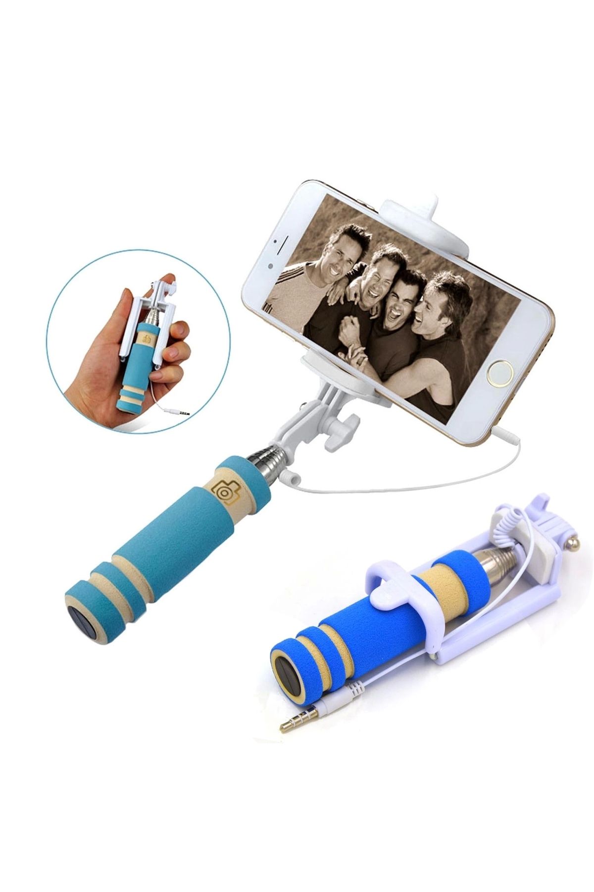 Kawai SELFIE ÇUBUĞU KABLOLU MONOPOD KAWAİ QS-48