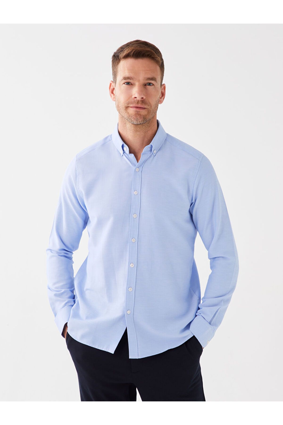 LC Waikiki LCW Slim Fit Uzun Kollu Ox Erkek Gömlek