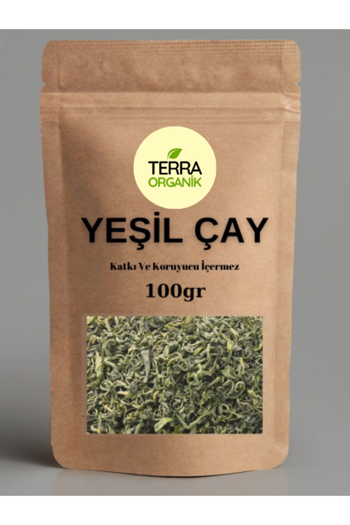 Terra Organik Yeşil Çay 100 gr ( Orjinal, Doğal Kurutulmuş, Elenmiş, Katkısız )