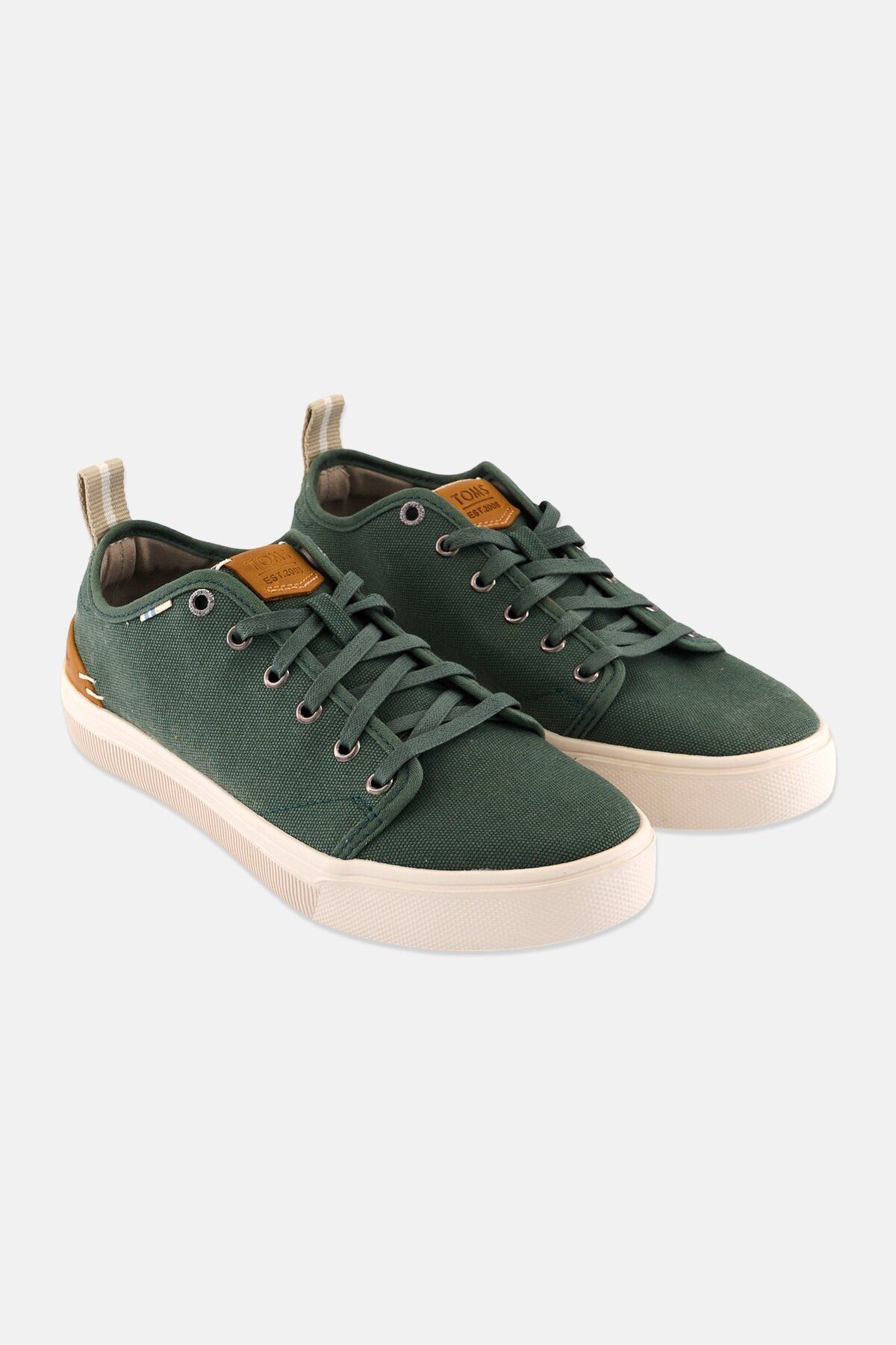 Toms-Men Trvl Lite Low Lace Up Canvas Shoes, Green 1