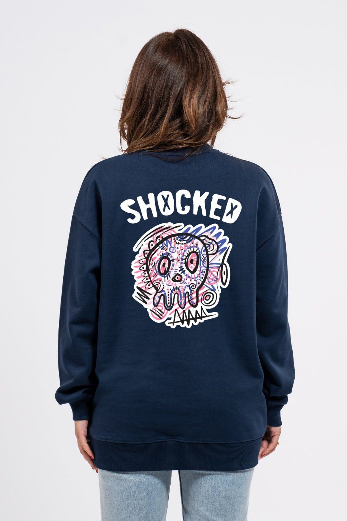 LUMARTA Oversize Sırtta Shocked Baskılı Sweatshirt