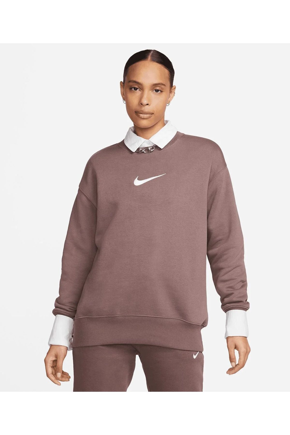 Nike WOMENS PHOENIX FLEECE OVERSIZED CREW NECK SWEATSHIRT NDD SPORT