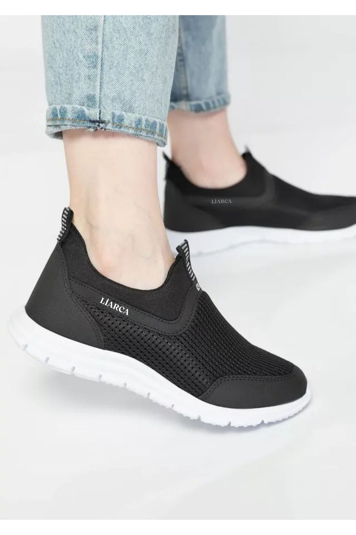 Liarca Kadın Erkek  Unisex Ortopedik Bağcıksız Nefes Alabilen Hafif Yürüyüş Sneaker Spor Ayakkabı 36 37 38