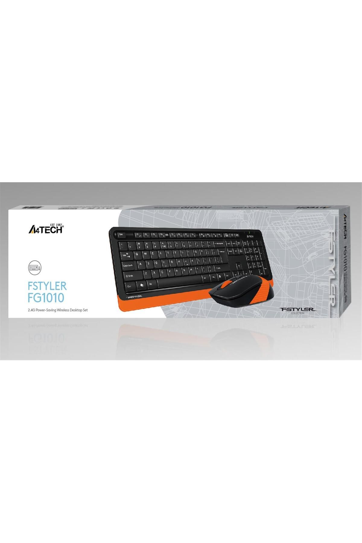 Vobotek Teknoloji A4 Tech Fg1010 2.4G Turuncu Q Fn-Mm Klv+Optik Mouse Set