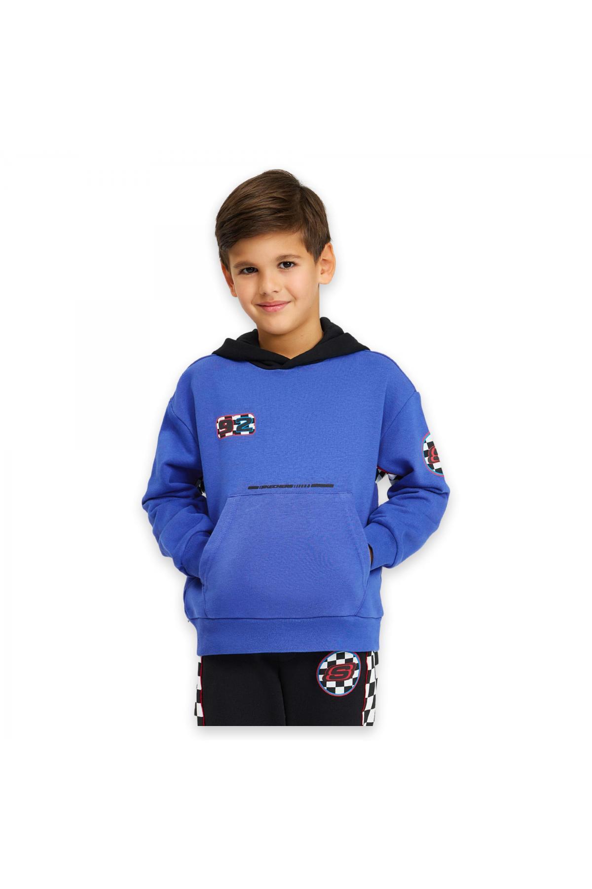 اسکچرز سویشرت پسرانه پشمی آبی SK242042 B LW