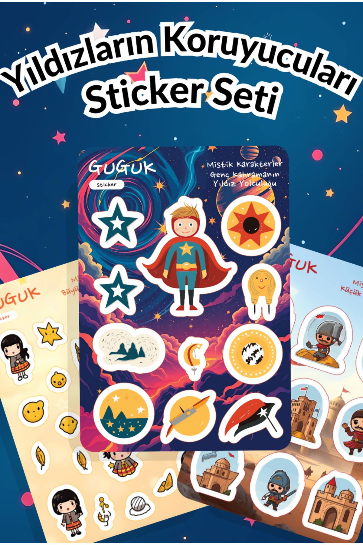 GUGUK Yıldızların Koruyucuları Sticker Yaprakları Seti