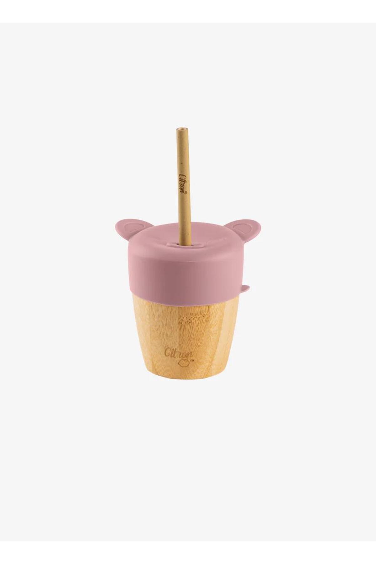 ToysAll Citron 2'si 1 Arada Kapaklı ve Pipetli Organik Bambu Alıştırma Bardağı - Pink 1073643 fotoğrafı 5 (önizleme)