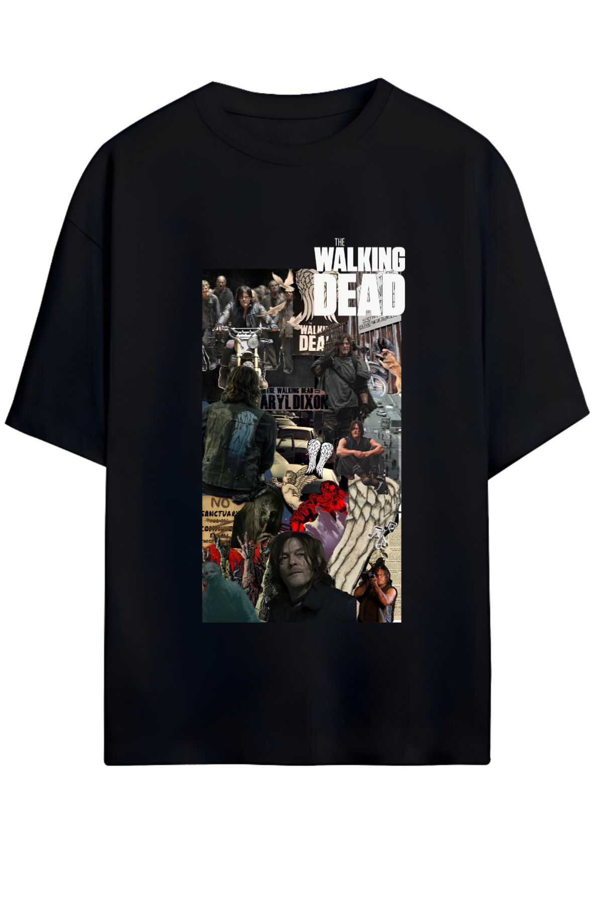 MAGORS THE WALKING DEAD TASARIMLI YÜKSEK BASKI KALİTELİ UNISEX YENİ SEZON OVERSIZE PAMUKLU  T-SHIRT