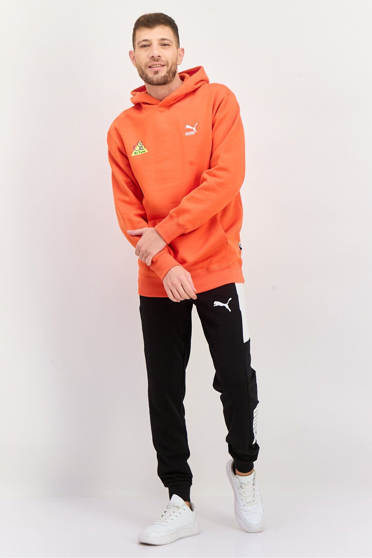 Puma-Men Sportswear Fit Outdoor Hoodies, Dark Papaya 4