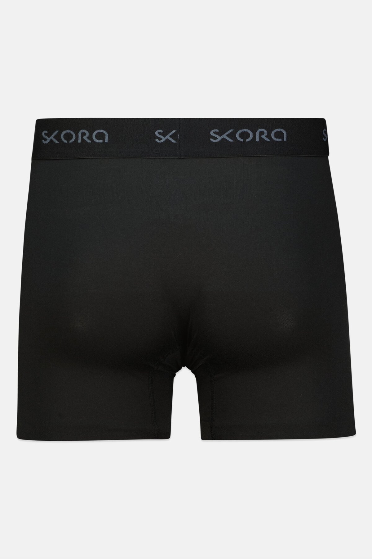 Skora-Men 5 Pieces Brand Logo Long Boxer Brief, Black 2