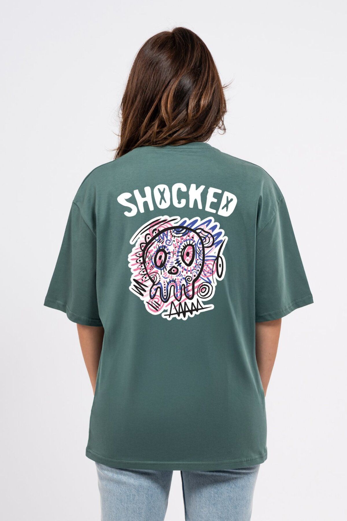 LUMARTA Oversize Sırtta Shocked Baskılı Tshirt