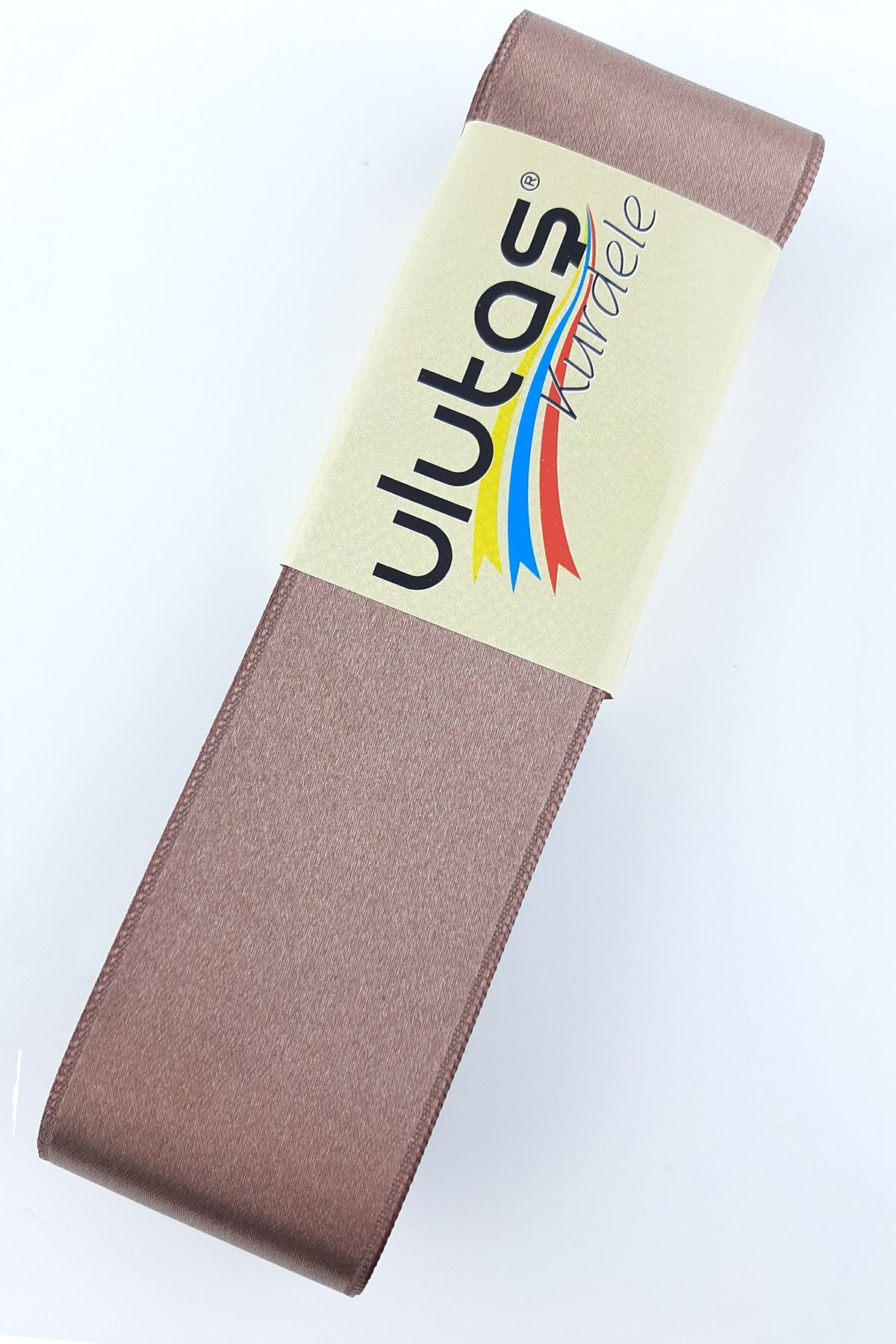Satin Light Brown Ribbon 4 cm 10 mt