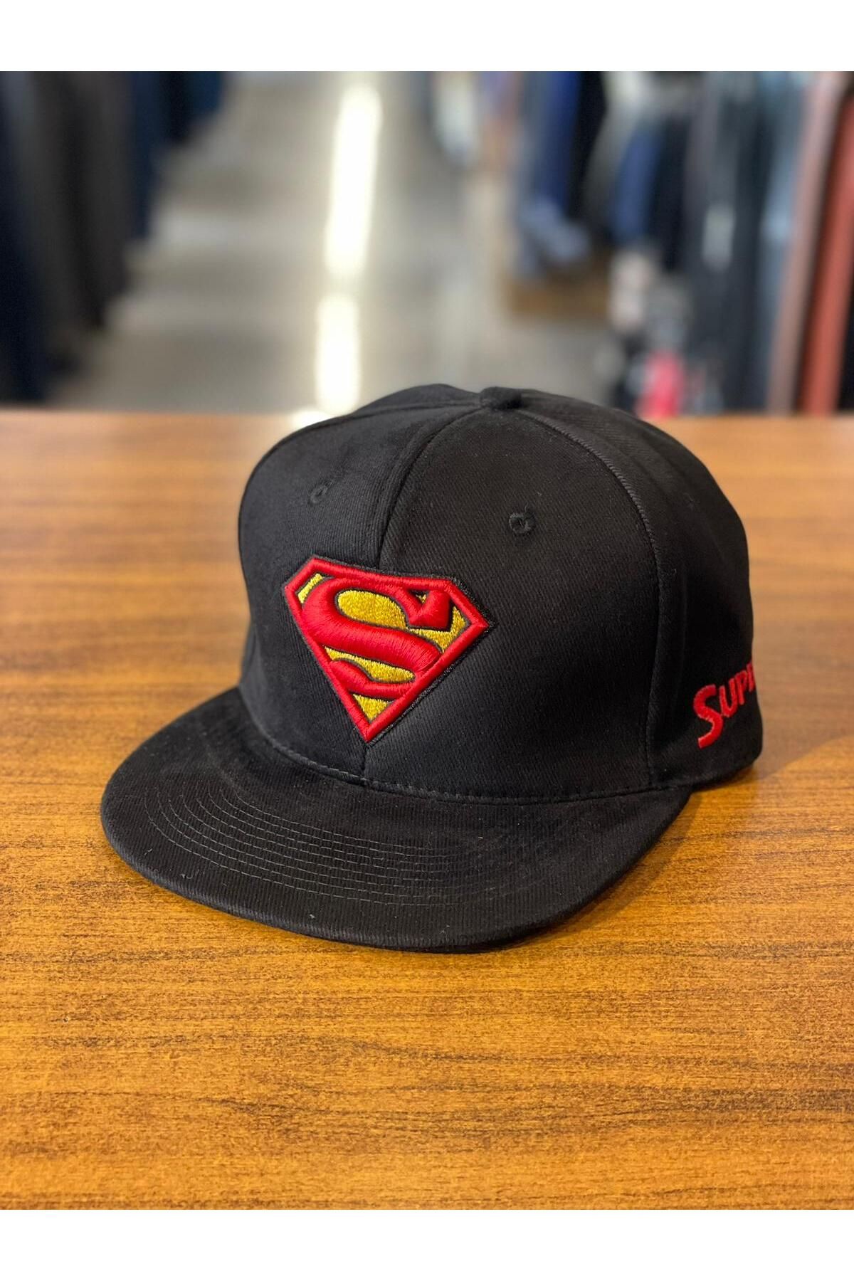 Lost Superman Nakışlı Siyah Unisex Hiphop Snapback Rapper Basket Cap Şapka