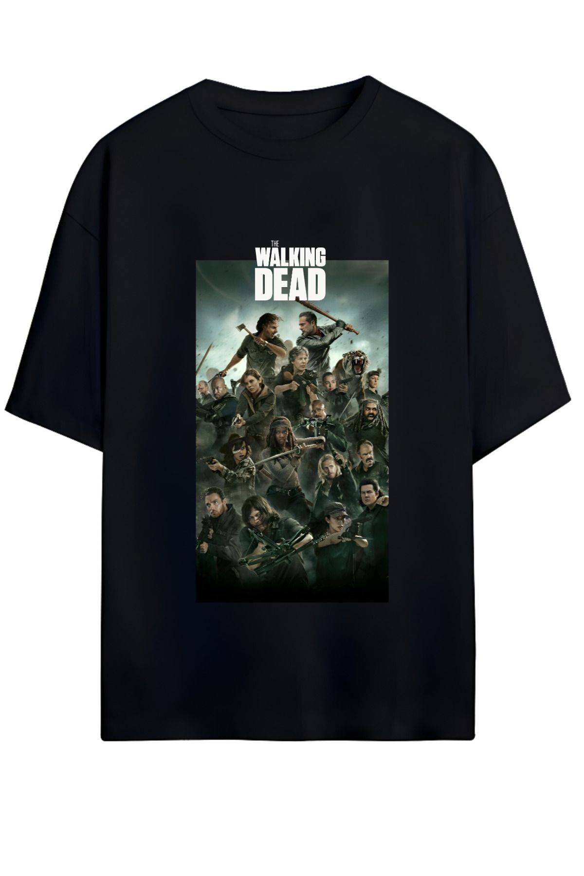 MAGORS THE WALKING DEAD TASARIMLI YÜKSEK BASKI KALİTELİ UNISEX YENİ SEZON OVERSIZE PAMUKLU  T-SHIRT