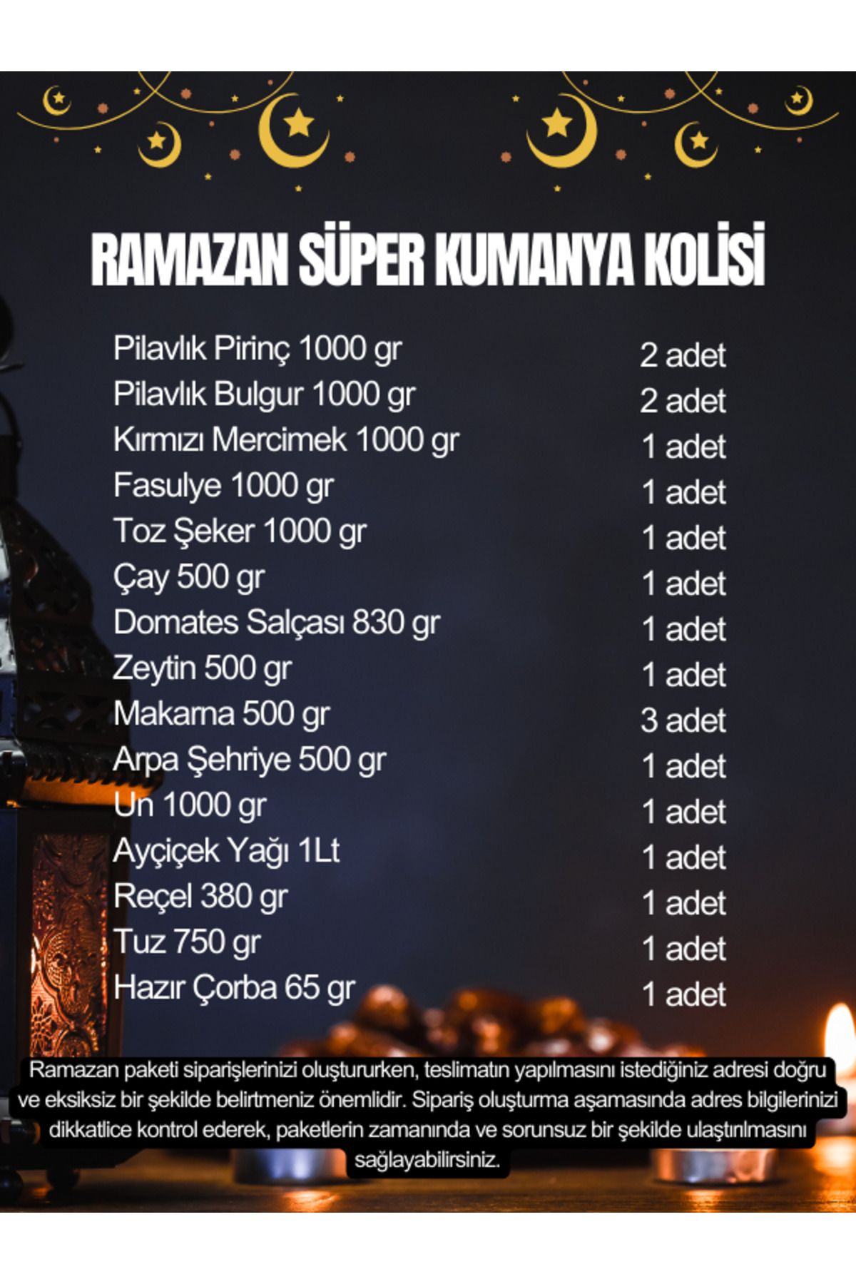 Başhan Ramazan Süper Kumanya Kolisi 19 Parça