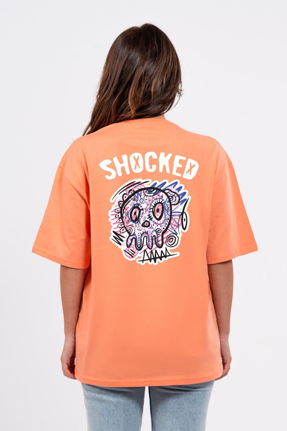 LUMARTA Oversize Sırtta Shocked Baskılı Tshirt