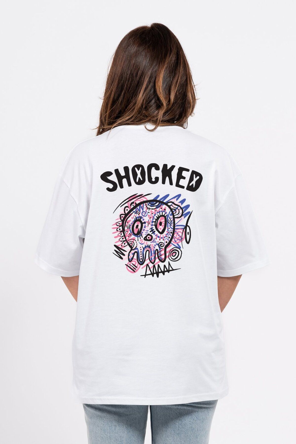 LUMARTA Oversize Sırtta Shocked Baskılı Tshirt