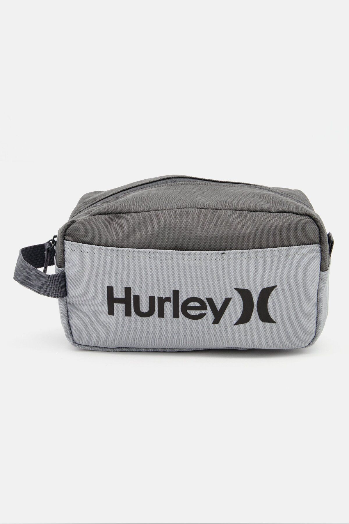 Hurley-Men Brand Logo Travel Kit Bag 14,5 H x 24 L x 8,5 W cm, Grey 1