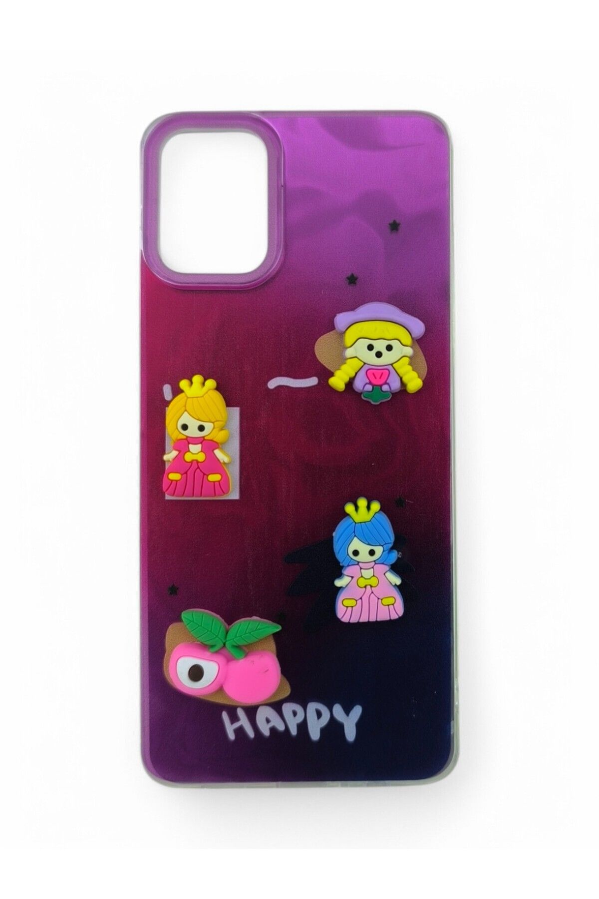 batuteknoloji Galaxy A06 Uyumlu  Teddy Hologramlı Kabartma Figürlü Silikon Kılıf