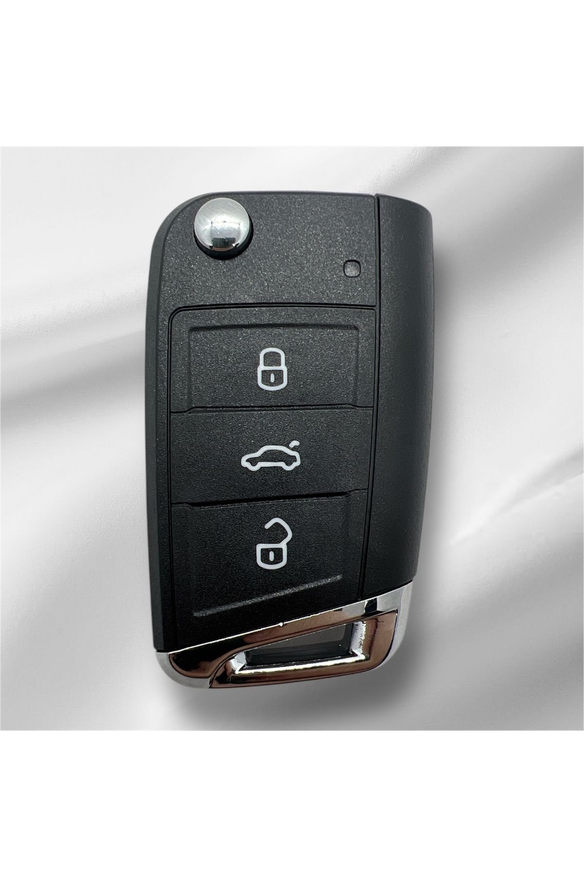 Luxe Aksesuarr Volkswagen Golf-Jetta Skoda Oktavia super b Sea Leon Sustalı Kumanda Kabı 3 Buton